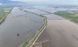 Söke'deki taşkının izleri havadan görüntülendi