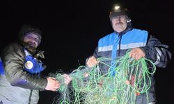 Suğla Gölü'nde kaçak avcılığa geçit yok: 800 metrelik ağ imha edildi