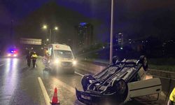 Tekirdağ'da otomobil takla attı, sürücü alkollü çıktı