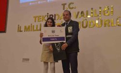 Tekirdağ'da 'Sağlıklı Nesil Sağlıklı Gelecek' yarışmasında dereceye giren öğrenciler ödüllerini aldı