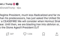 Trump: 'İran'da yeni rejimin lideri, ABD'den ateşkes talep etti'