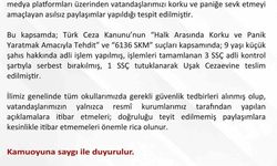 Uşak'ta asılsız paylaşımlara yönelik 1 şüpheli tutuklandı