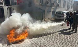 Vize'de yangın ve tahliye tatbikatı