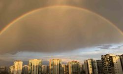 Yağmur sonrası oluşan gökkuşağı hayran bıraktı