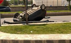Batman'da takla atan otomobilin sürücüsü yaralandı