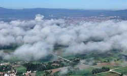 Bolu'da sis tabakası görsel şölen sundu