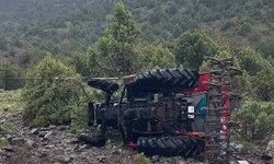 Çorum'da traktör şarampole devrildi: 1 yaralı