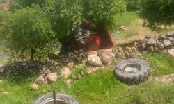 Gercüş'te traktör uçuruma yuvarlandı, sürücü atlayarak kurtuldu