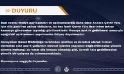 İzmir Çevre Yolu'nun ücretli hale getirileceği iddialarına yalanlama