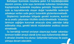 Malatya'da deprem sonrası içme suyunda bulanıklık oldu