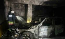 Ordu'da otopark yangını: 3 araçta hasar oluştu
