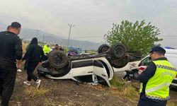 Osmaniye'de kontrolden çıkan otomobil tarlaya devrildi: 1 yaralı
