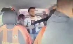 Rehin alınan taksicinin cesur müdahalesi kamerada