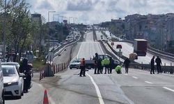 Silivri'de yola dökülen vidalar nedeniyle sürücüler zor anlar yaşadı