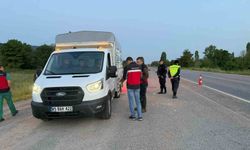 Simav'da yol kontrol faaliyeti