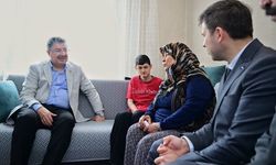 Vali Yılmaz, engelli Mehmet Doğan ve ailesini ziyaret etti