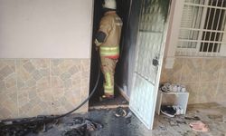 Arsuz'da evin depo bölümünde çıkan yangın söndürüldü