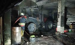 Bafra'da sanayi sitesinde korkutan yangın: İş yerinde büyük hasar