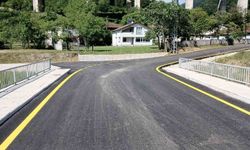 Düzce'de köylerde yol çizgi çalışmaları tamamlanıyor