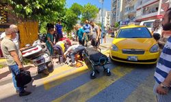 Efeler'de yolun karşısına geçmek isteyen kadına taksi çarptı: 1 yaralı