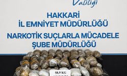 Hakkari'de 58 kilo 900 gram uyuşturucu ele geçirildi