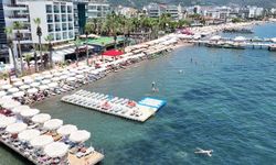 Okullar tatil oldu, Marmaris sahilleri dolmaya başladı
