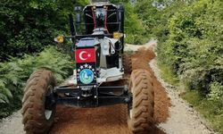 Sinop kırsalında yol çalışmaları