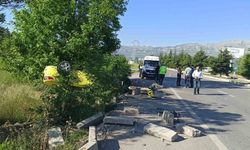 Takla atan otomobilden sürücü yaralı kurtuldu