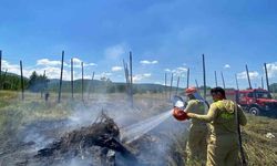 Tarlada yakılan ateş yangına neden oldu