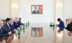 TBMM Başkanı Kurtulmuş, Azerbaycan Cumhurbaşkanı Aliyev tarafından kabul edildi