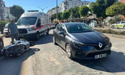 Yaya geçidinde duran motosiklete arkadan çarptı: 1 yaralı