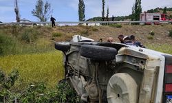 Yozgat'ta takla atan otomobilde 2 kişi yaralandı