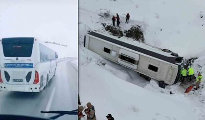 Otobüs kazasının saniyeler öncesine ait görüntüler ortaya çıktı