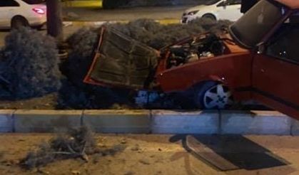 Otomobil ağaca çarptı, 1 kişi yaralandı