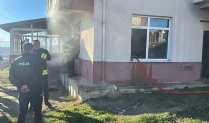Binada çıkan yangın kısa sürede söndürüldü