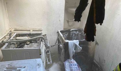 Çamaşır makinesi yangına neden oldu, 2 kişi dumandan zehirlendi