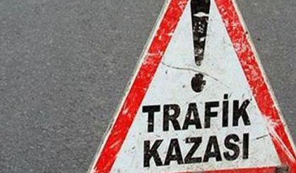 Yoldaki buzlanma nedeniyle askeri araç devrildi