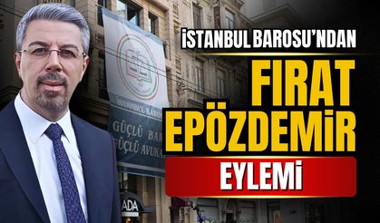İstanbul Barosu'ndan Fırat Epözdemir için adliye önünde