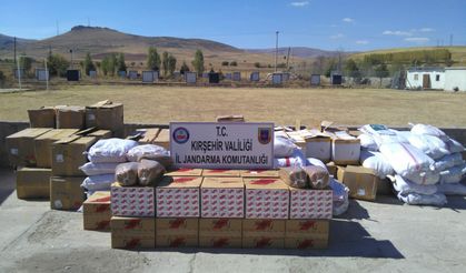 Yol kontrolünde 3 ton kaçak tütün ele geçirildi