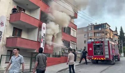 Öğrencilerin kaldığı evde yangın çıktı