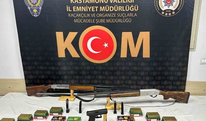 Kastamonu’da emniyet ekipleri 3 adet silah ele geçirdi