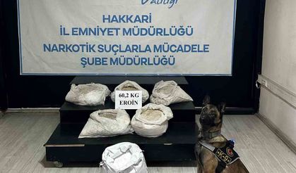 Yüksekova’da 60 kilo uyarıcı madde ele geçirildi