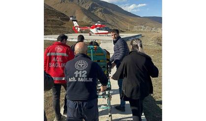Helikopter ambulans 35 haftalık gebe hastaya hizmet etti