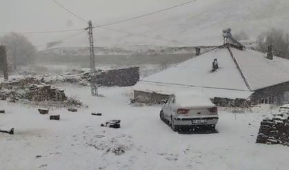 Ahlat’ta nisan ayında kar sürprizi
