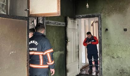 Çankırı'da yangın: Bir ev kullanılamaz hale geldi