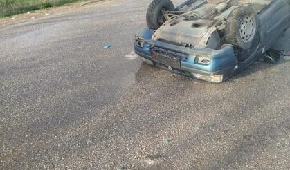Kastamonu’da otomobil takla attı