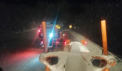 Antalya-Konya karayolunda kar yağışı etkili oldu