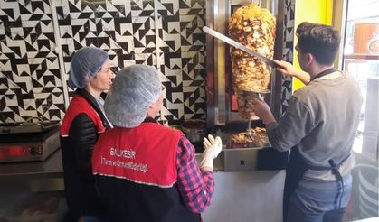 Balıkesir'de döner satış noktaları denetlendi