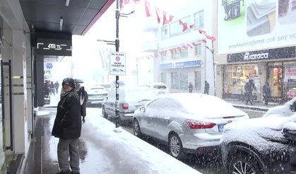 Aksaray, bahar ayında beyaza büründü