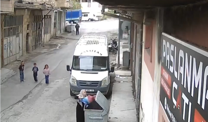 Nevşehir'de korku dolu anlar: 2. kattan düşen çocuk çöp kovasına düştü!